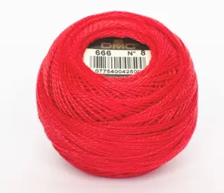 DMC perlegarn rød 10 g