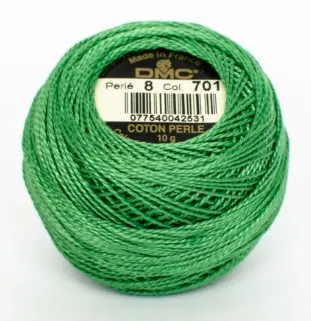 DMC perlegarn grønn 10 g 