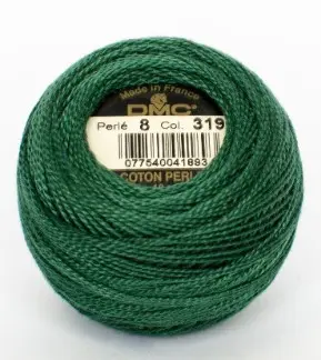 DMC perlegarn mørk grønn 10 g 