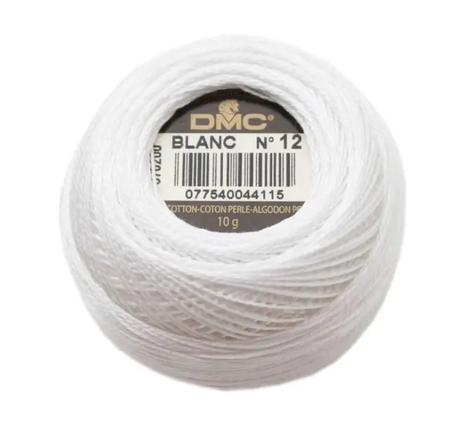 DMC perlegarn hvit 10 g 