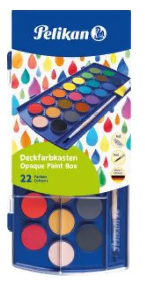 Pelikan maleskrin 22 farger + dekkhvit 