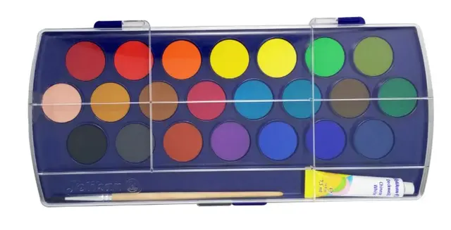 Pelikan maleskrin 22 farger + dekkhvit 