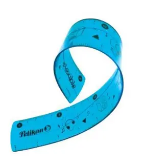 Pelikan bøyelig linjal 30 cm