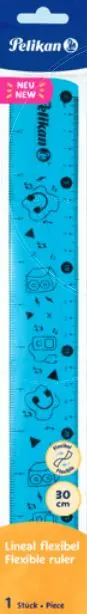Pelikan bøyelig linjal 30 cm 