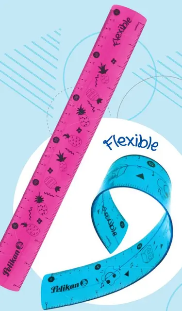 Pelikan bøyelig linjal 30 cm 