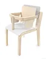 Maia stol med bøyle Hvit H31 cm