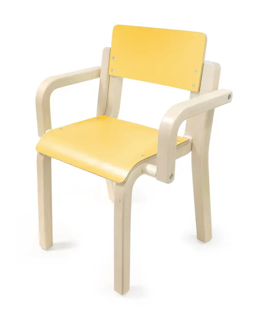 Maia stol med armlene Gul H21 cm 