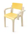 Maia stol med armlene Gul H35 cm