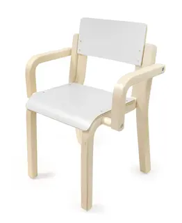 Maia stol med armlene Hvit H31 cm
