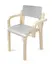 Maia stol med armlene Lys grå H26 cm 