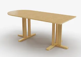 Kupol akustikkbord beige B140 x D80 x H55 cm