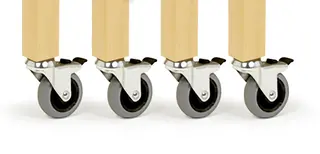 Hjulsett til bordben 4 stk Tindra og Lise bord