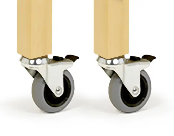 Hjulsett til bordben 2 stk Tindra og Lise bord 