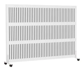 Skjermvegg hvit B100 x D3,8 x H140 cm