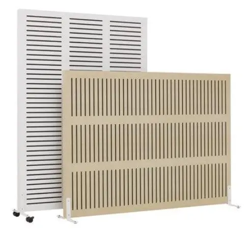 Skjermvegg hvit B100 x D3,8 x H140 cm 