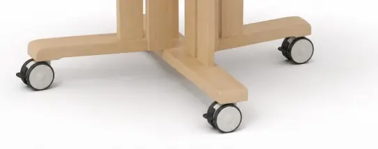 Hjulsett rundt Kupol bord 4 stk 