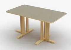 Kupol akustikkbord lys gr&#229; B140 x D80 x H60 cm