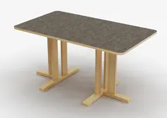 Kupol akustikkbord m&#248;rk gr&#229; B140 x D80 x H72 cm