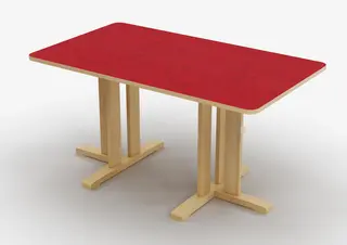 Kupol akustikkbord rød B140 x D80 x H72 cm