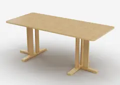 Kupol akustikkbord beige B180 x D80 x H50 cm