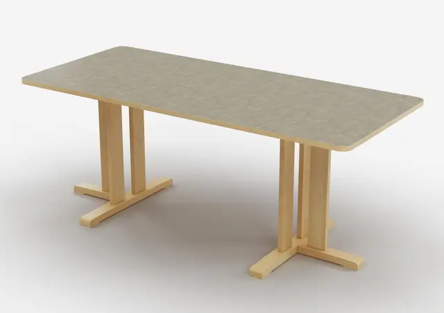 Kupol akustikkbord lys grå B180 x D80 x H60 cm 