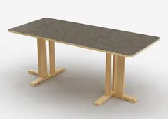 Kupol akustikkbord m&#248;rk gr&#229; B180 x D80 x H55 cm