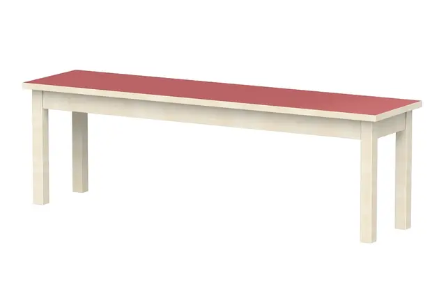 Lise benk laminat rød B120 x D35 x H28 cm 