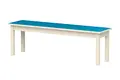 Lise benk med laminat bl&#229; B140 x D35 x H37 cm