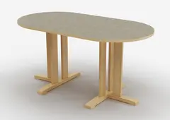 Kupol akustikkbord lys gr&#229; B150 x D80 x H60 cm