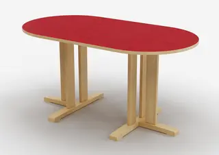 Kupol akustikkbord rød B150 x D80 x H72 cm