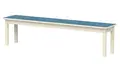 Lise benk med linoleum bl&#229; B180 x D35 x H37 cm