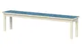 Lise benk med linoleum blå B180 x D35 x H44 cm