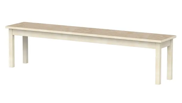 Lise benk med linoleum beige B200 x D35 x H28 cm 