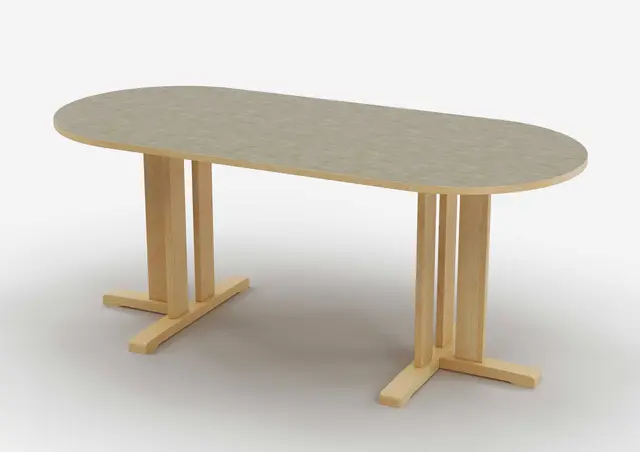 Kupol akustikkbord lys grå B180 x D80 x H72 cm 