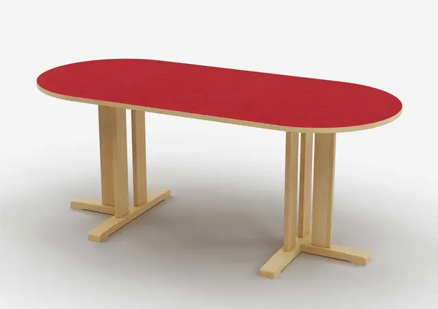 Kupol akustikkbord rød B180 x D80 x H60 cm 