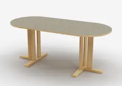 Kupol akustikkbord lys gr&#229; B200 x D80 x H55 cm