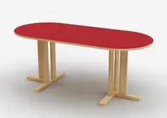 Kupol akustikkbord r&#248;d B200 x D80 x H72 cm