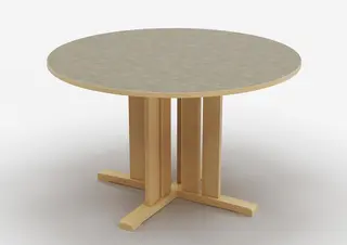 Kupol akustikkbord lys grå Ø120 x H50 cm