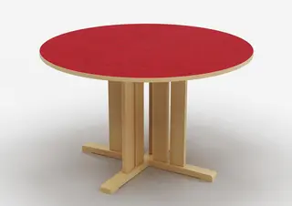 Kupol akustikkbord rød Ø120 x H72 cm