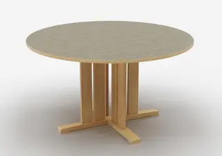 Kupol akustikkbord lys grå Ø130 x H60 cm