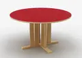 Kupol akustikkbord rød Ø130 x H50 cm