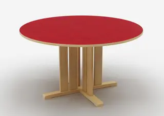 Kupol akustikkbord rød Ø130 x H60 cm