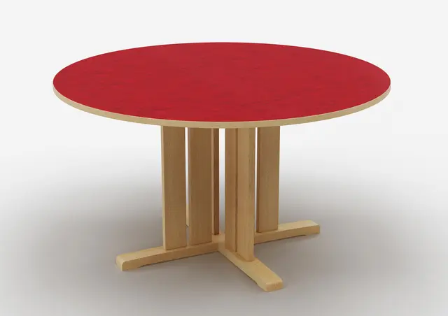 Kupol akustikkbord rød Ø130 x H72 cm 