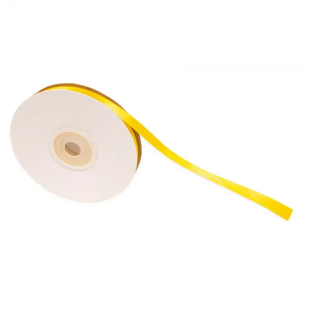 Satengbånd gul B10 mm 