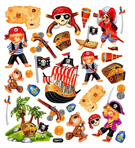 Klistremerker sjørøver 