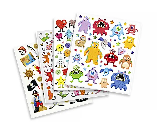 Klistremerker i blokk 12 ark 