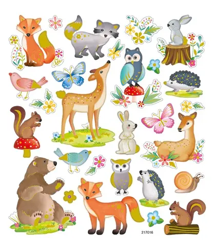 Klistremerker skogsdyr 