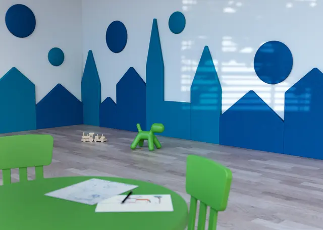 Town Church blå/grå B90 x D5 x H165 cm 