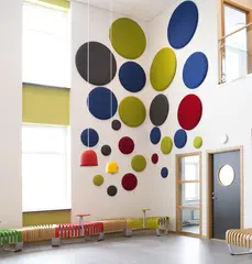 Woolbubbles Big Sun brun/gr&#229; &#216;110 x D5 cm