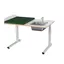 Ella stellebord m/vask h&#248;yre side Hvit B120 x D80 x H57-110 cm.Gr&#248;nn/Oliven